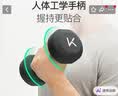 Keep哑铃男女健身家用彩色浸塑环保手铃亚铃肌肉训练墨灰色5kg*2 实拍图
