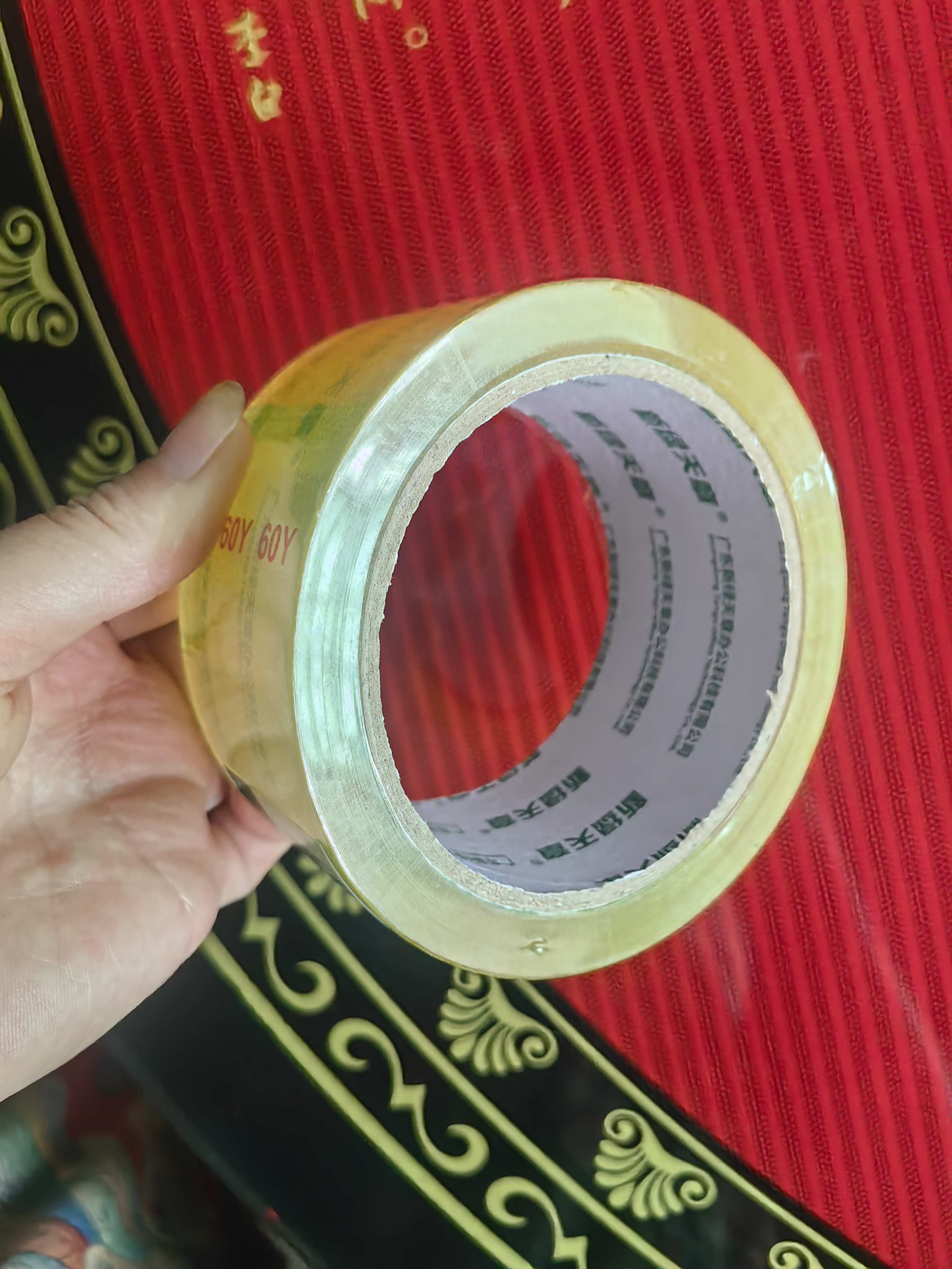 天章(TANGO)超透明胶带48mm*54.8米*1卷50um淡黄高粘宽胶带搬家打包封箱车间工厂物流快递企业办公 实拍图