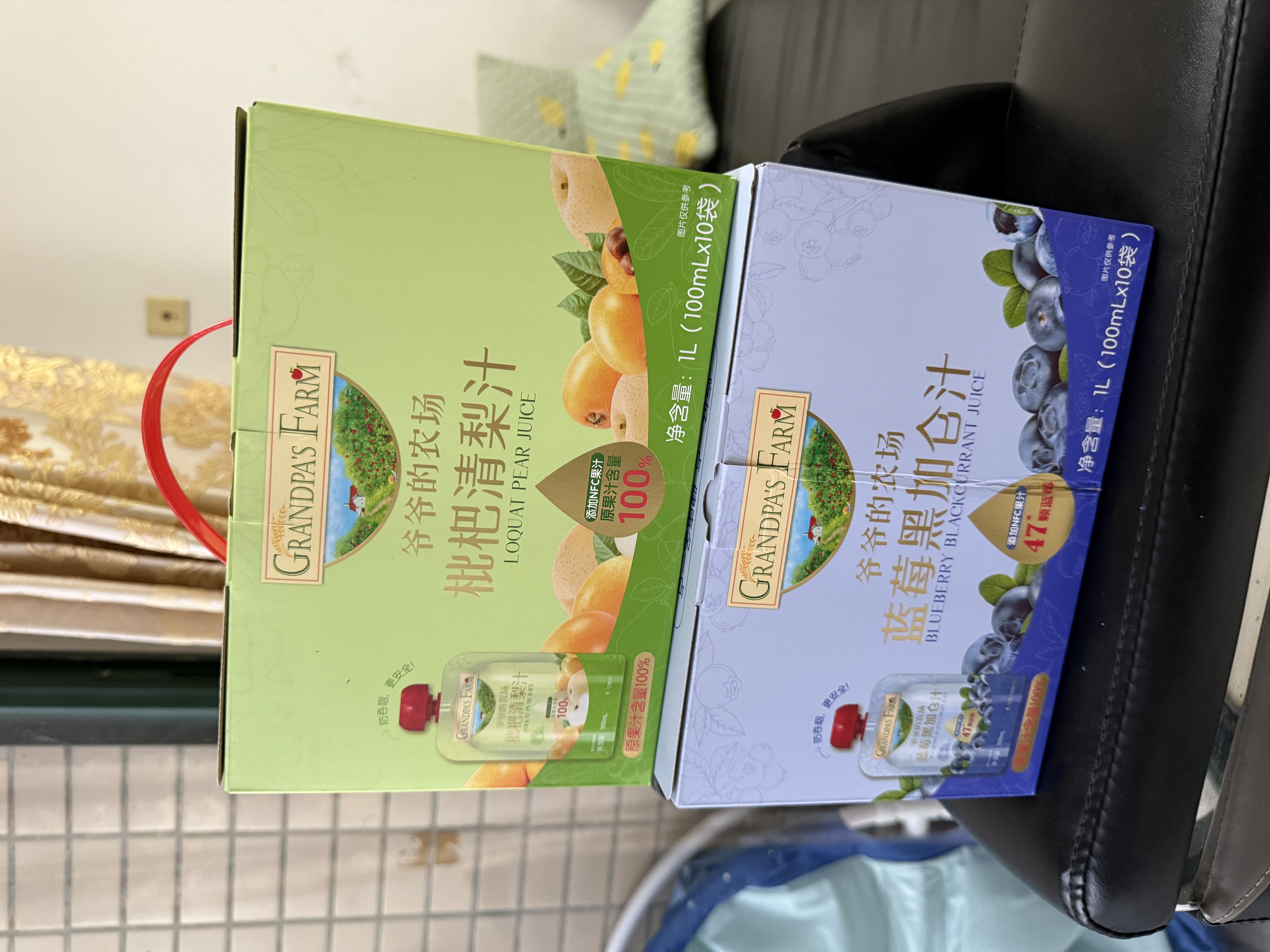 爷爷的农场蓝莓黑加仑汁+枇杷梨汁20袋宝宝零食儿童饮料饮品nfc果汁礼盒 GF 实拍图