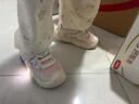 牧童学步鞋男春秋小童闪灯机能鞋女童轻便软底宝宝鞋 海棠粉/网面 26 实拍图