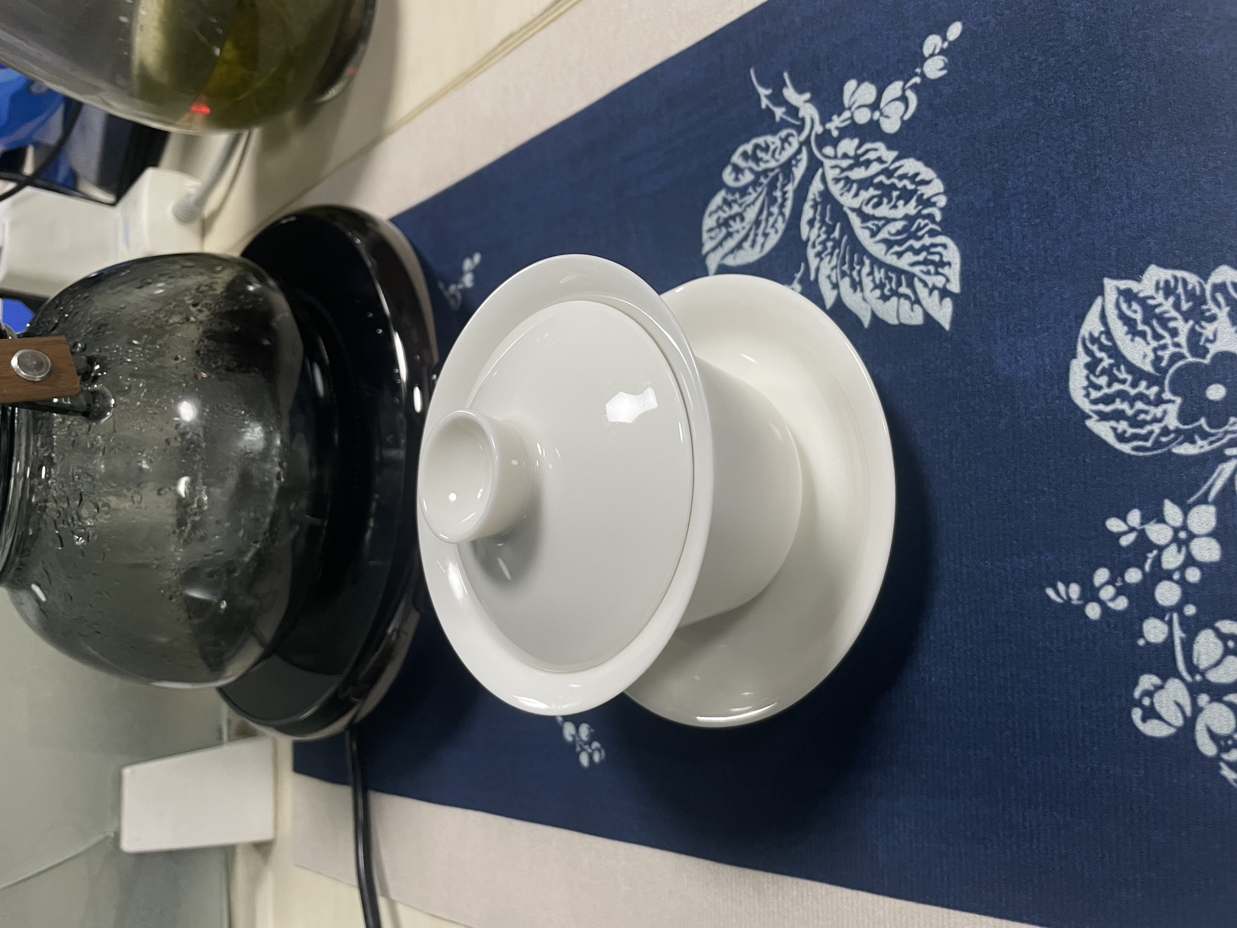 京红运真裸价·三才盖碗茶具羊脂玉白瓷悬停盖杯茶碗泡茶杯 实拍图