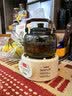 全度（Quandu)提梁蒸煮一体茶壶黑茶白茶壶耐高温明火加厚玻璃茶壶 银杏叶祥云提梁壶烟灰色 1000ml 实拍图