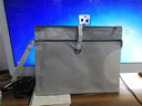 渡美Dumei多层手提文件袋手提包学生多层拉链A4大容量牛津布防水公文包定制logo会议收纳多层收纳 A4灰色(34.3X26.5cm) 实拍图
