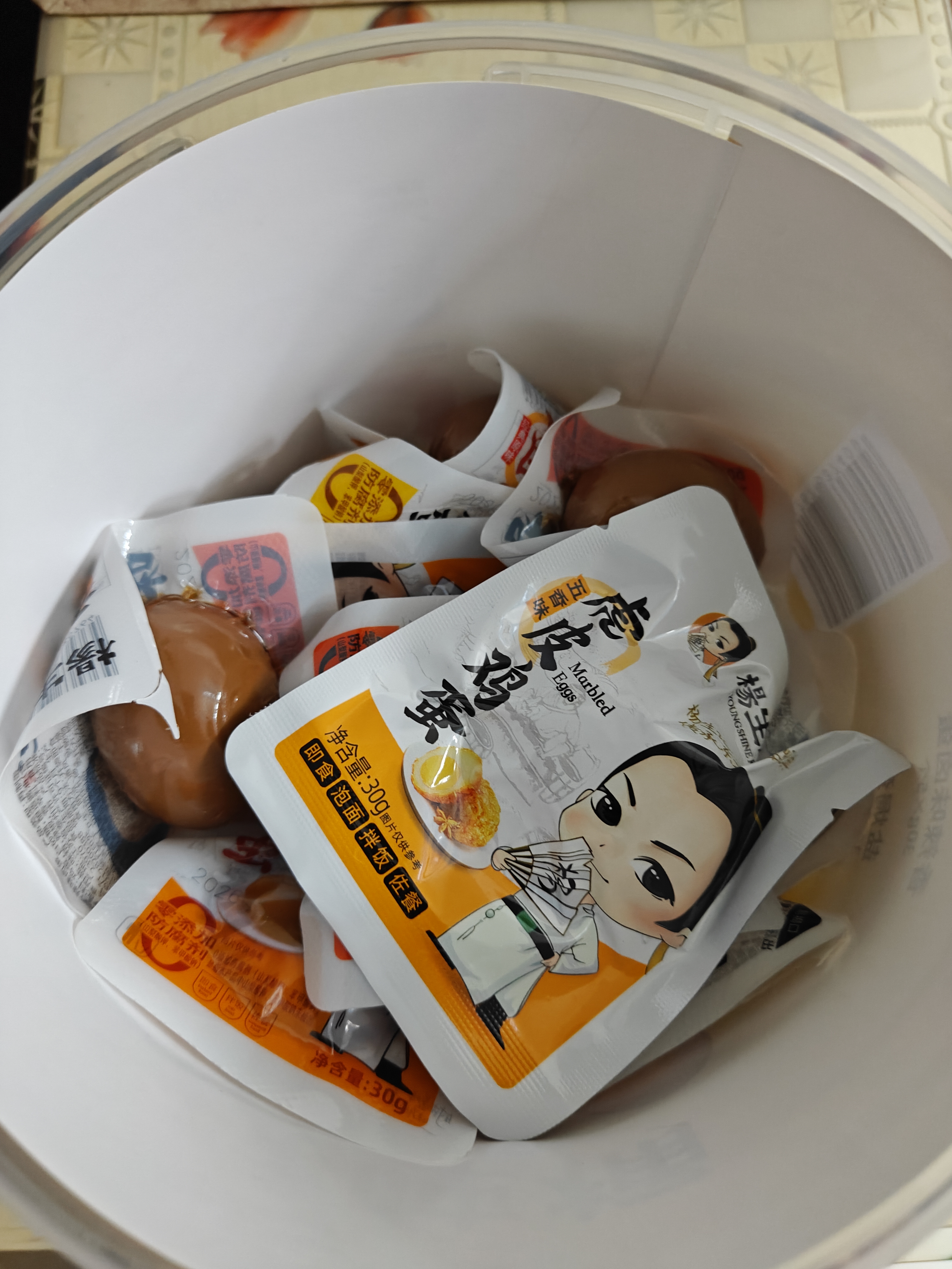 杨生记多种口味卤蛋一次吃爽分享装吨吨全家桶早餐泡面伴侣600g 20枚 实拍图