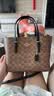 蔻驰（COACH）【品牌直供】女士MOLLIE25中号单肩手提托特包CV965卡其棕色礼物 实拍图