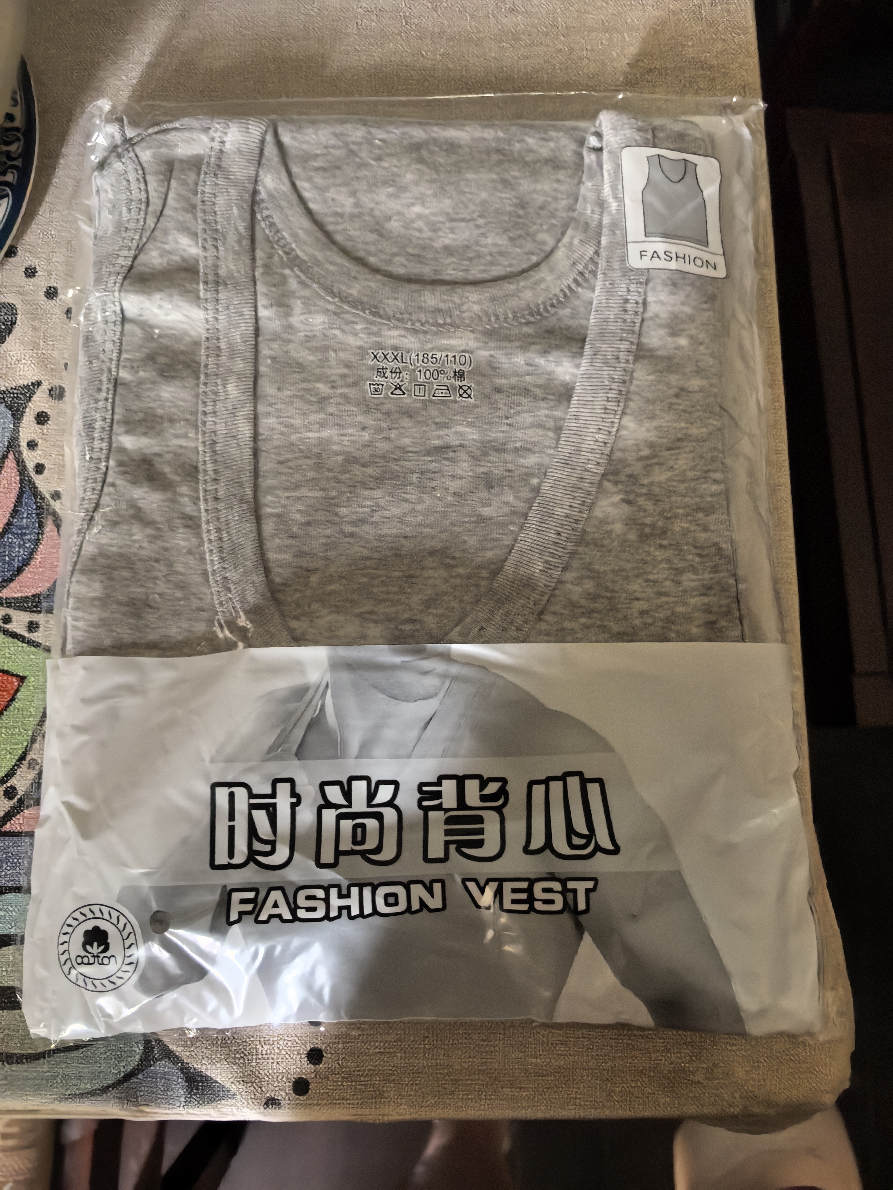 【100%棉】美式纯棉背心男士夏季运动健身重磅无袖t恤男坎肩汗衫 灰色 （100%棉） 3XL 【建议160-179斤】 实拍图