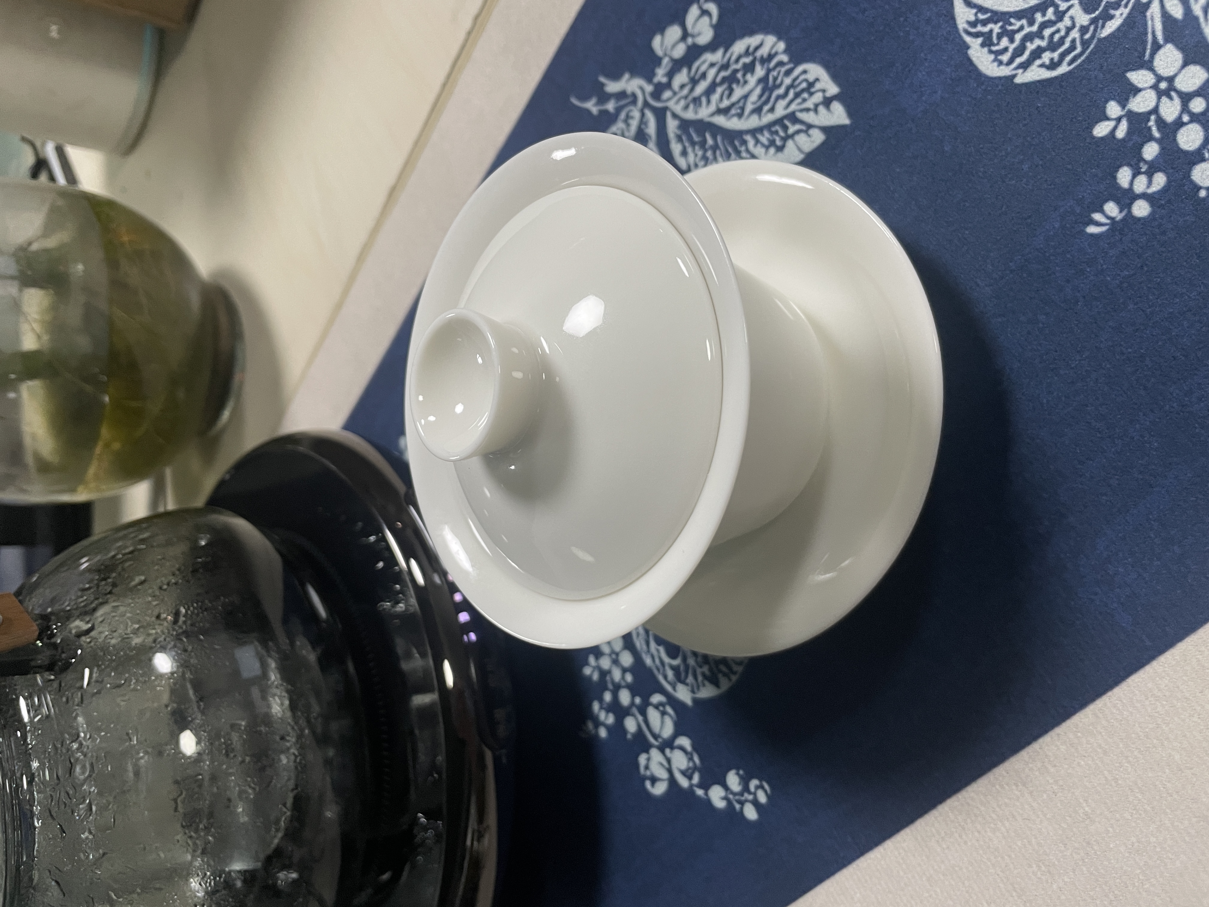 京红运真裸价·三才盖碗茶具羊脂玉白瓷悬停盖杯茶碗泡茶杯 实拍图