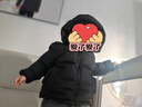 保姆鹅 儿童羽绒服宝宝短款加厚白鸭绒外套男童女童保暖防风冬[NG2637] 黑 110 实拍图
