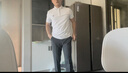 鲁宾克休闲小西裤男秋季韩版潮流大码修身直筒九分裤男休闲西装裤 深灰色 30 实拍图
