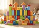 Hape80粒桶装数字字母 山毛榉拼搭 色彩形状认知 儿童木质积木1-3岁 80粒桶装益智积木 100%山毛榉  1-3Y E8402 实拍图