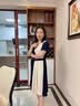 俞兆林（YUZHAOLIN） 妈妈装夏装气质连衣裙2022年夏季新款中老年女装洋气时尚雪纺减 蓝色 2XL （建议105-120斤） 实拍图