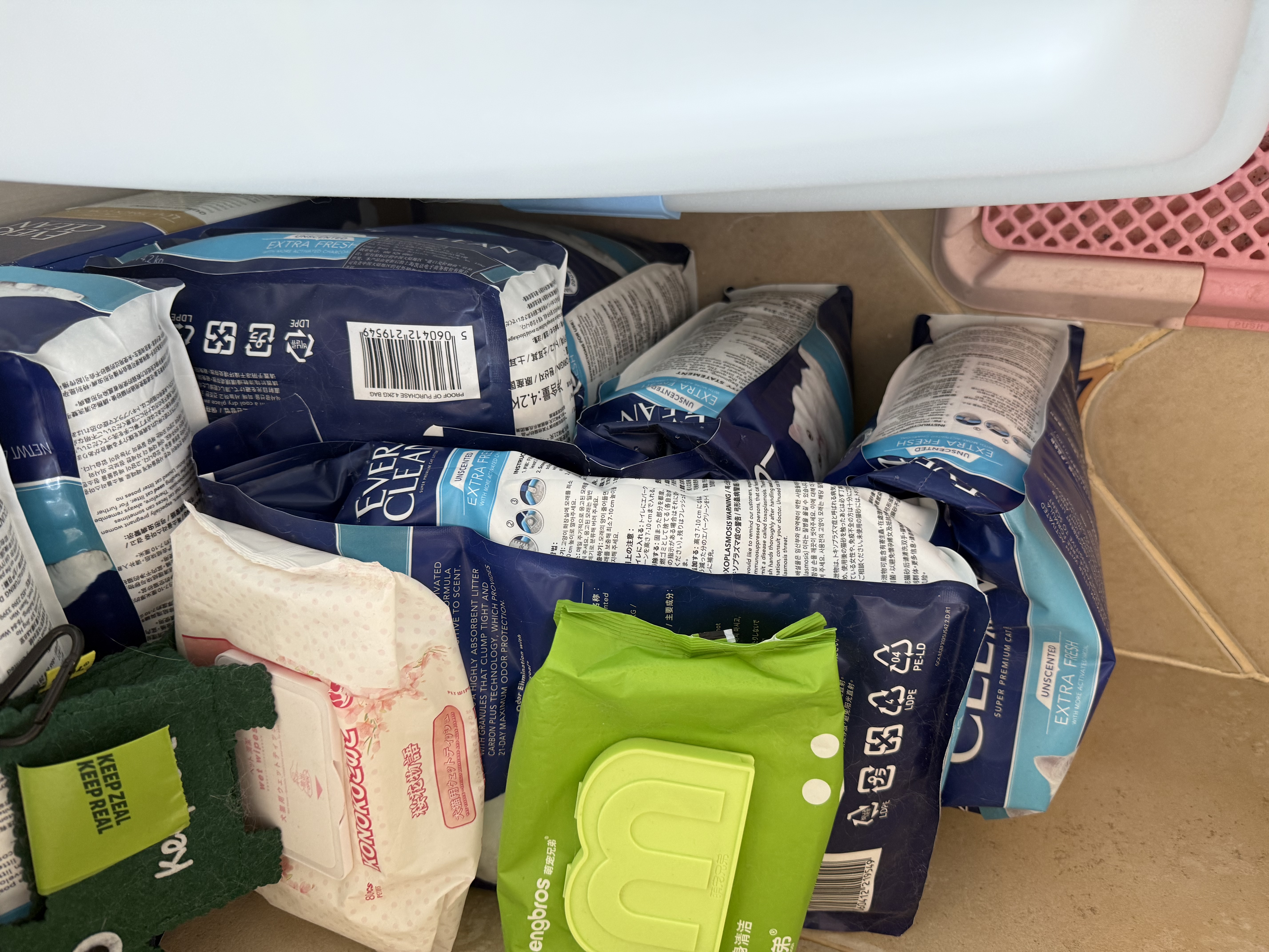 铂钻（EverClean）除臭低尘膨润土宠物用品矿砂猫砂蓝标无香款4.2kg*5包【礼盒装】 实拍图