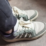 adidas ENTRAP美式校园风运动鞋少年感复古篮球风板鞋阿迪达斯 汉玉白/岩层橄榄绿/银灰绿   40 实拍图