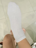 欧迪芬5双女士袜子女100%纯棉春夏季10A抑菌防臭舒适透气短筒袜女 白色 实拍图