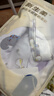 babycare初生婴儿全棉抱被安抚调温产房新生儿包被4层莫利亚浅灰紫90*90 实拍图