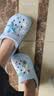 名创优品（MINISO）洞洞鞋女款夏季户外穿eva防滑防臭可DIY沙滩鞋增高凉拖鞋女士 天空蓝+海星 38-39 实拍图
