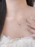 老凤祥黄金项链女999足金吊坠玉玫瑰平安扣生日纪念礼物送女友老婆实用 【当/次日达】足金999玫瑰*赠S925银链子 实拍图