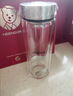 希诺抗菌玻璃杯双层防烫办公车载水杯男高档泡茶杯子XN-9303KT 360ml 实拍图