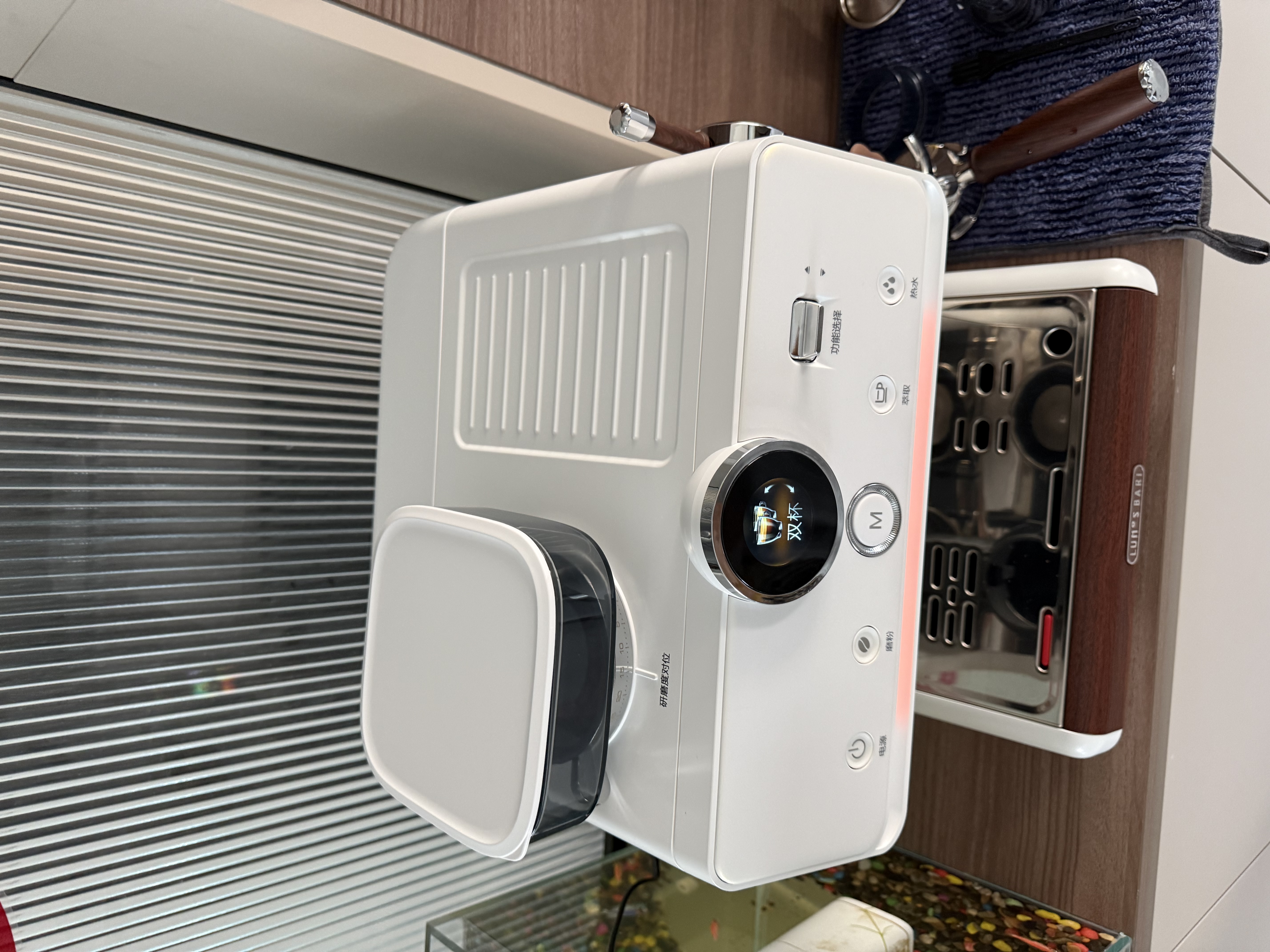 露茉云瞳冷热双萃咖啡机家用小型智能液晶屏幕双加热全半自动意式研磨一体奶泡意式美式咖啡机 实拍图