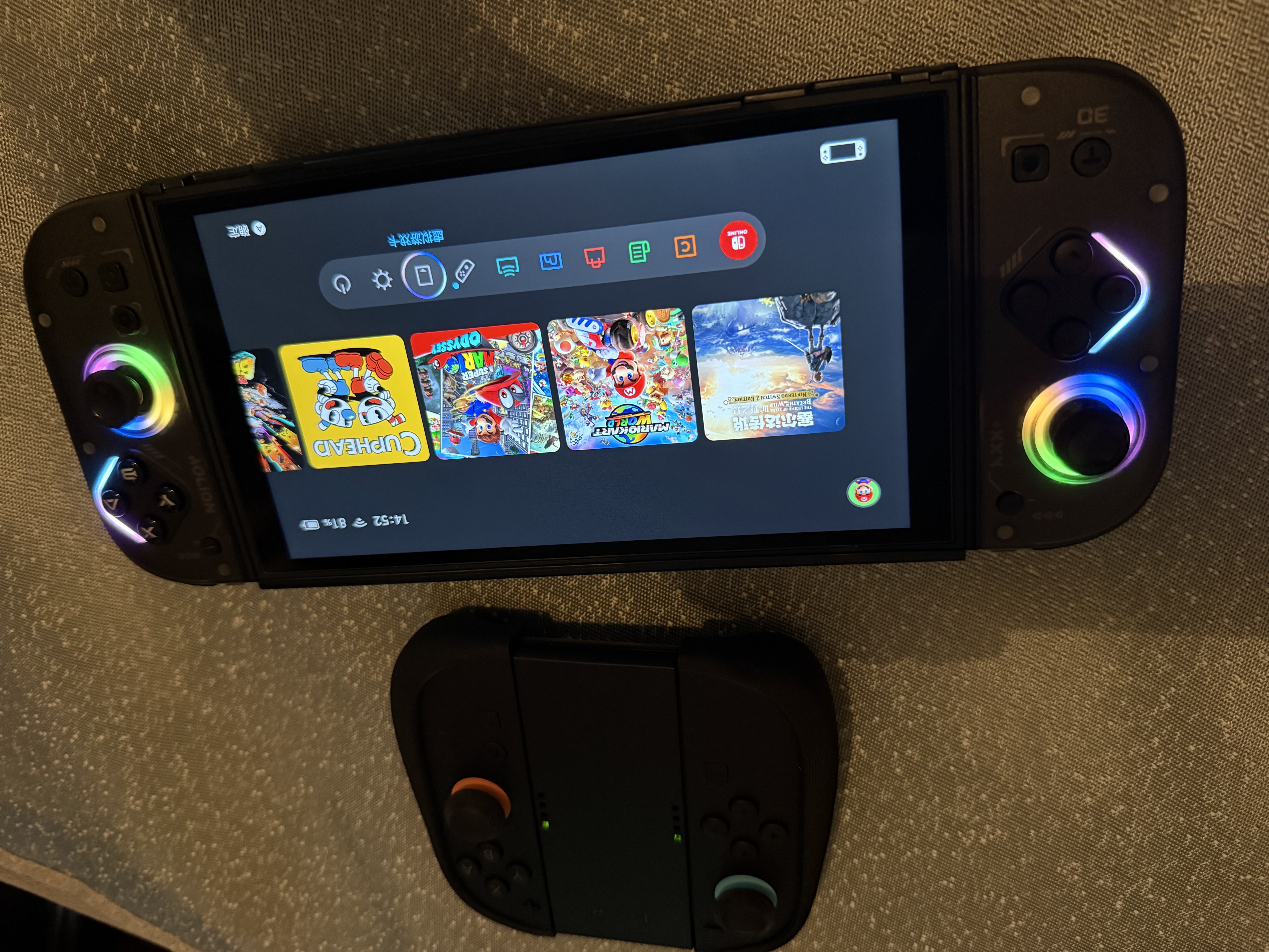 JSAUX几硕适用任天堂switch2保护壳分体保护套防摔直插底座游戏机握把ns2配件二代支架收纳包盒 实拍图