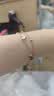 阿吉豆手链礼物 贝壳爱心双层叠戴手链送女友 送老婆 玫瑰金 实拍图