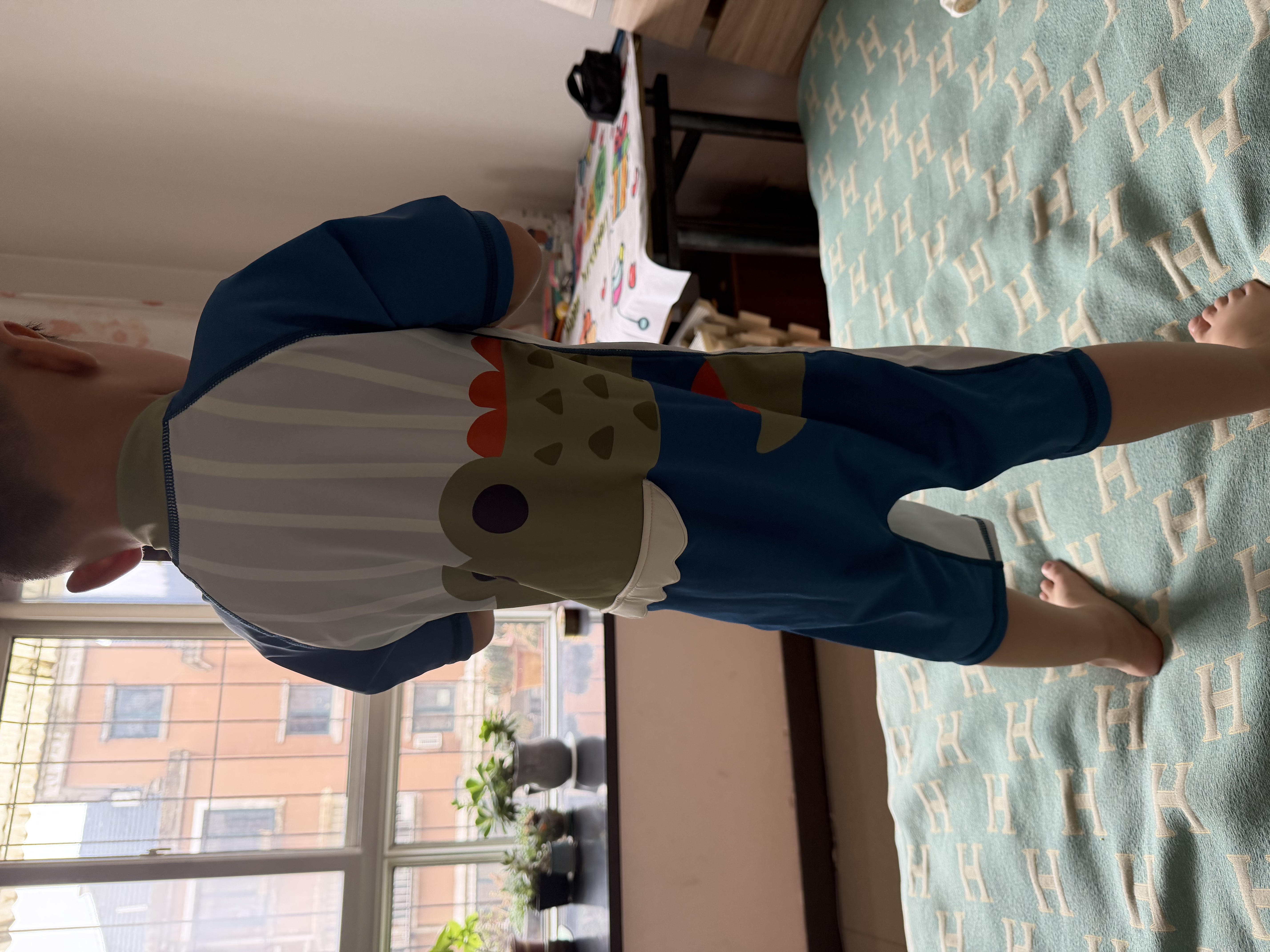 Kocotreekk树儿童泳衣连体原纱男童防晒女孩长袖抗菌耐氯游泳宝宝泳装夏季 实拍图