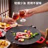 尚烤佳（Suncojia）电烤盘 韩式无烟煎烤盘 圆形不粘烤盘 烤肉盘 烧烤盘 39cm 实拍图