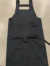 围裙定制logo印字咖啡师餐饮奶茶店背带式防水防油上班工作服女男棉布夏天透气家用厨房时尚做饭围腰订做 黑色防水加长款 实拍图