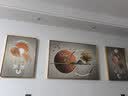 Sixpoetry 客厅装饰画现代简约沙发背景墙壁画轻奢三联晶瓷画大气高档挂画 福禄来财（铝合金外框） 晶瓷画左右50*70+中间100*70亮面 实拍图