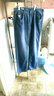 依男说衣牛仔裤男直筒裤宽松秋冬新款潮流休闲阔腿裤水洗浅色大码胖裤子男 浅蓝【夏季薄款】 33 （腰围84cm=2.52尺） 实拍图