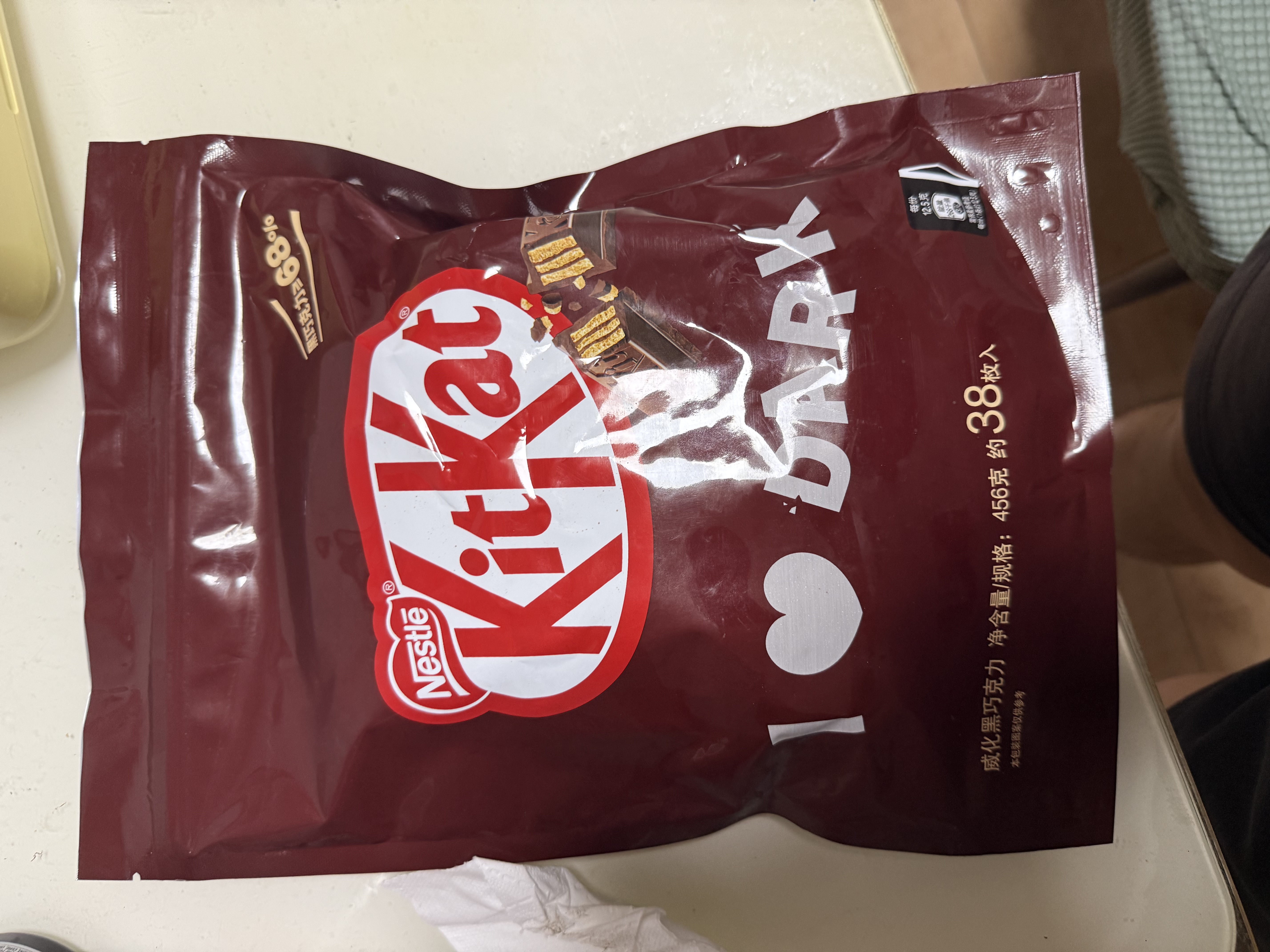 雀巢奇巧kitkat 威化黑巧克力456g 七夕情人节礼物送女友 巧克力礼盒 实拍图