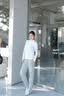 全棉时代40支螺纹弹力亲肤柔软半高领女士长袖T恤 实拍图