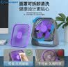 金蝶（kingdee）桌面小风扇usb电风扇迷你轻音小电扇家用卧室学生宿舍办公室台式桌面扇 紫灰色F1010 实拍图