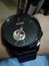 宾利（BINLI）男士手表防水男表商务机械表镂空手表真皮带腕表时尚全自动6061 BY6061黑带黑面男 实拍图