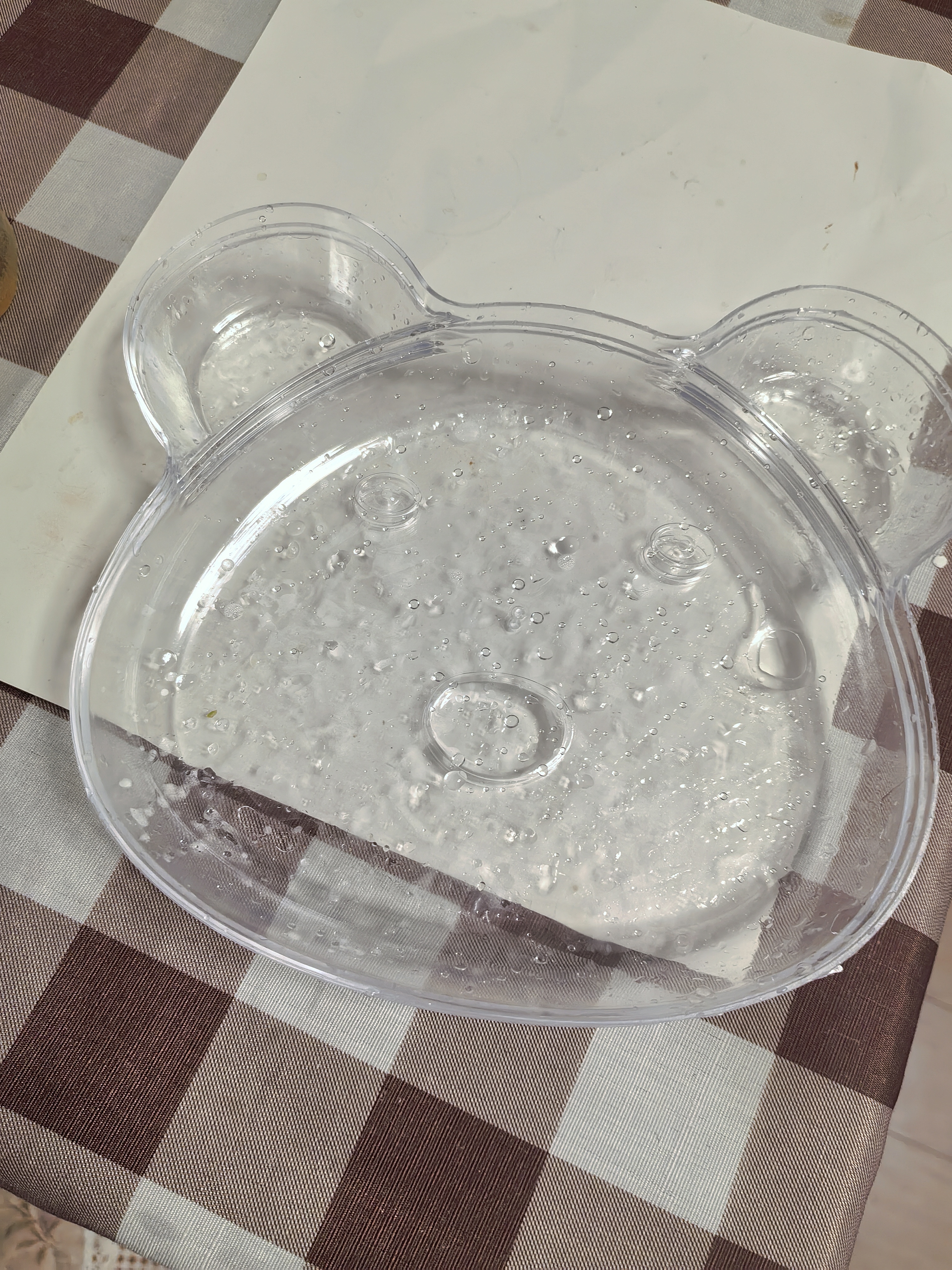饺子盘家用透明塑料小熊果盘带蘸料格饺子甜品零食摆放盘 饺子盘3只装 实拍图