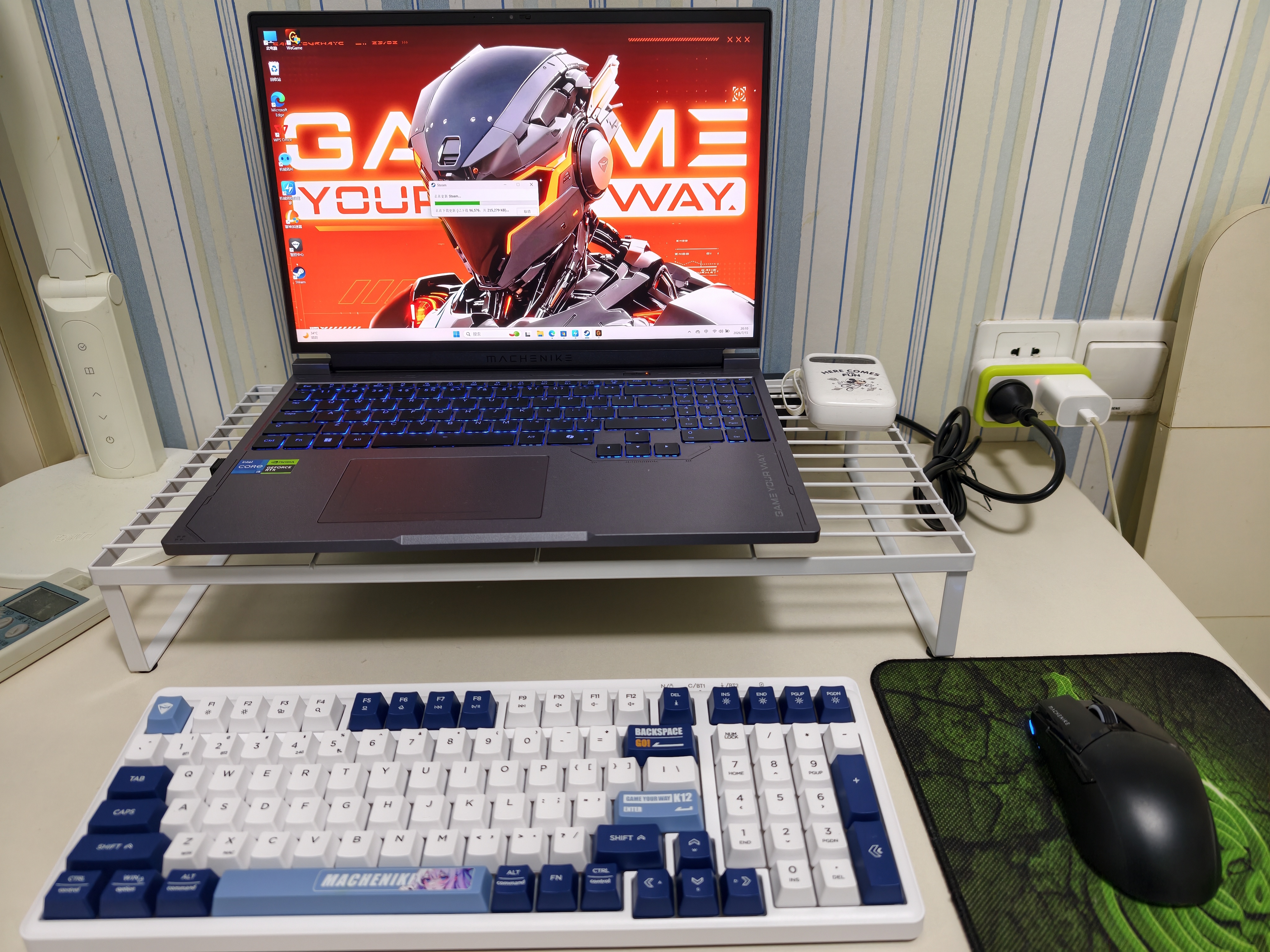 机械师曙光16S【RTX5060】16英寸AI学生办公游戏笔记本电脑（酷睿i5 14450HX 2.5K 180Hz屏 16G1T） 实拍图