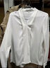 伯德小姐白色v领职业衬衫女士西装内搭正装上衣面试雪纺衬衣 CS16 白色V领长袖【雪纺】四季款 XL -适合109-118斤可穿 实拍图