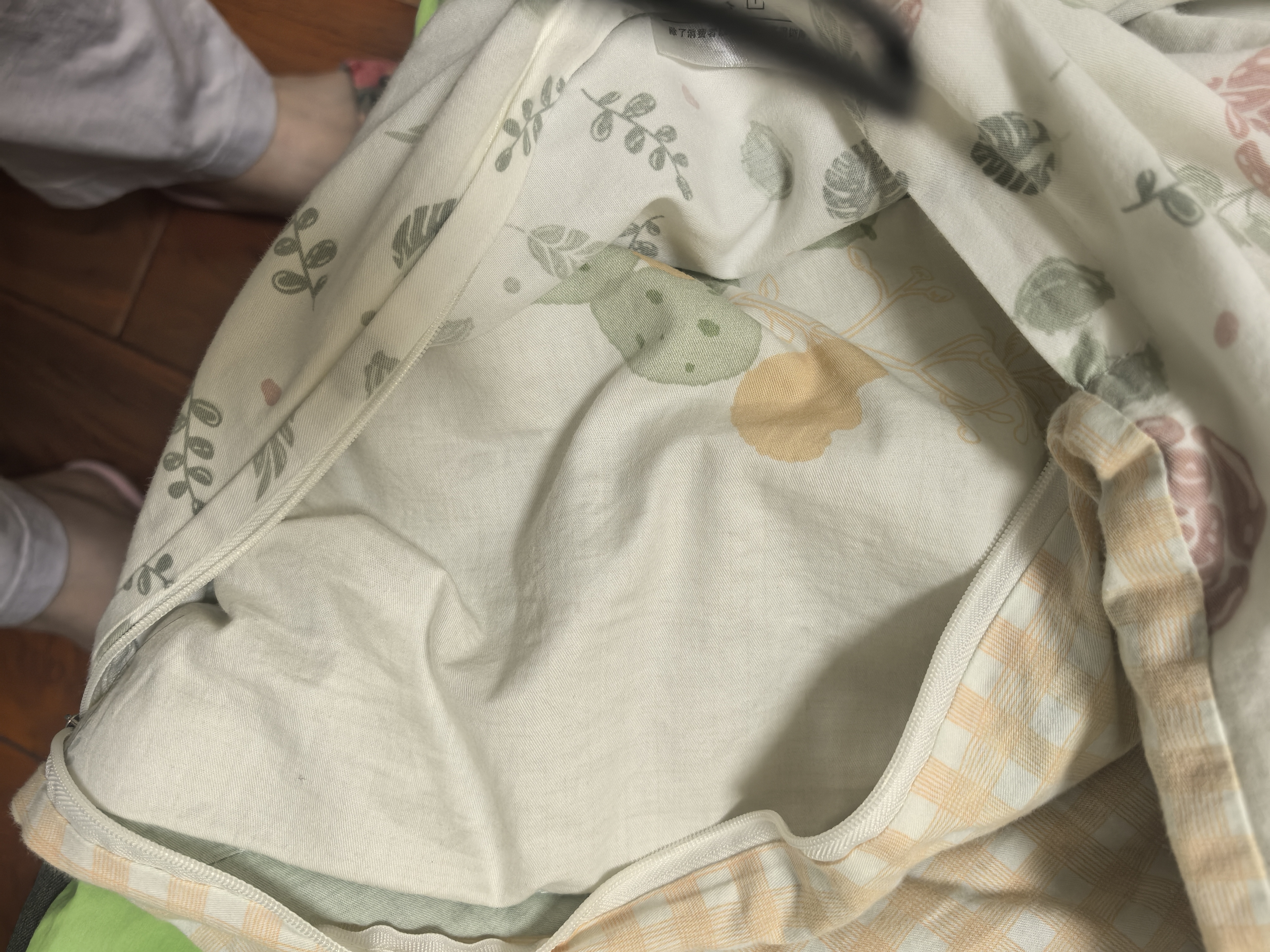 LOVO罗莱生活旗下品牌   全棉纯棉夏凉被空调被子可水洗抗菌防螨夏被 【全棉抗菌防螨】微风知晓 220*240cm 实拍图