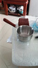 热油小锅泼油锅加厚不锈钢木柄防烫带刻度双倒流口不挂油无涂层 【木柄】爆款300ml 实拍图