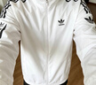 adidas复古风休闲梭织立领夹克外套男女秋季阿迪达斯官方三叶草   亮白   L 实拍图
