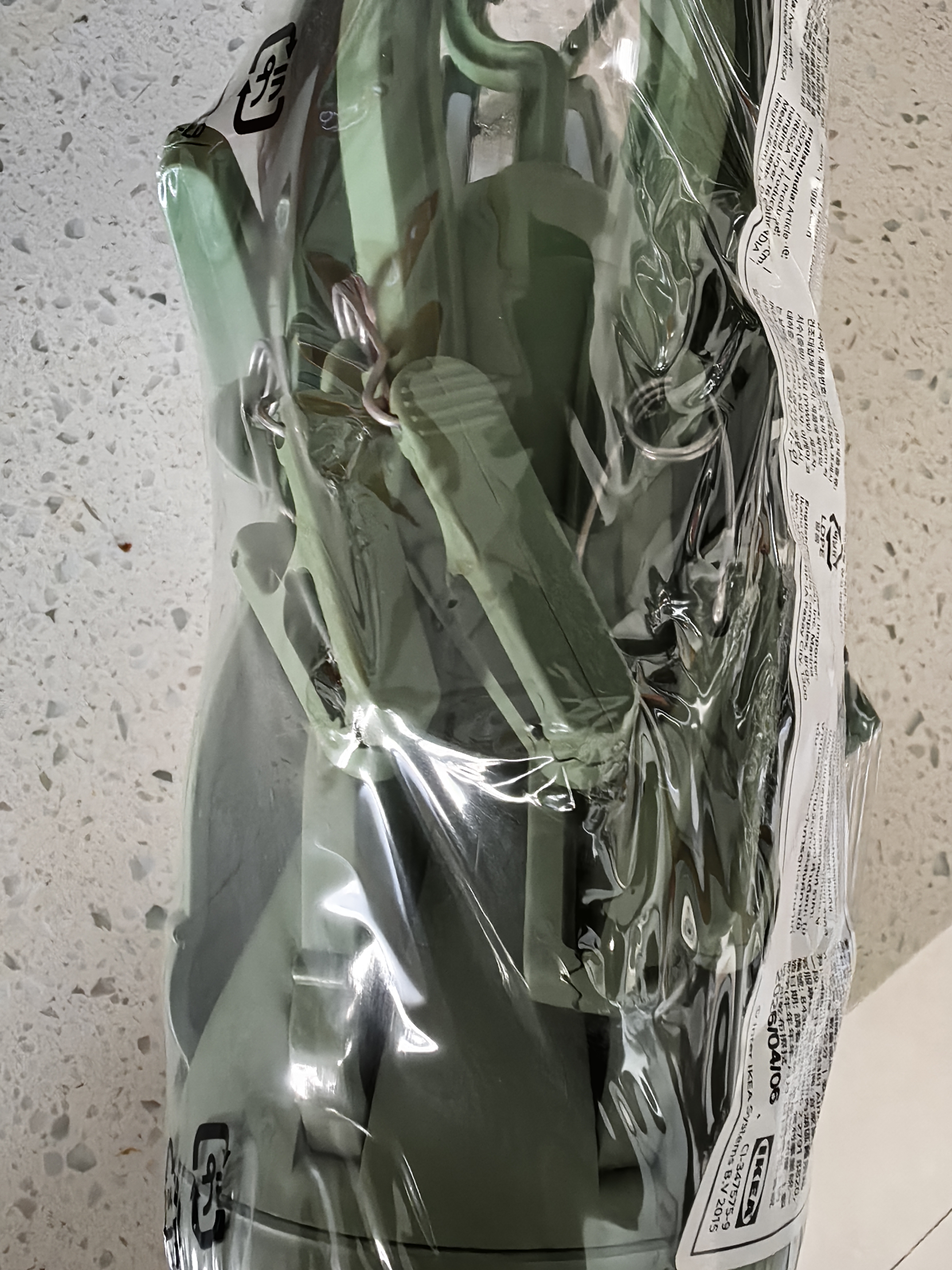 宜家（IKEA）PRESSA普利萨多夹子晾晒架晒袜子神器家用衣架内衣架子 绿色带16个衣夹 实拍图