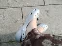 卡骆驰（CROCS）经典闪耀芭蕾鞋外穿女鞋单鞋时尚百搭花园鞋凉鞋|213293 银闪-0IC 36 /37(230mm) 实拍图