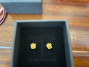 芙蕖黄金耳环999足黄金耳钉小兔子耳钉耳饰女款 小兔子【单只约 0.35克】 实拍图