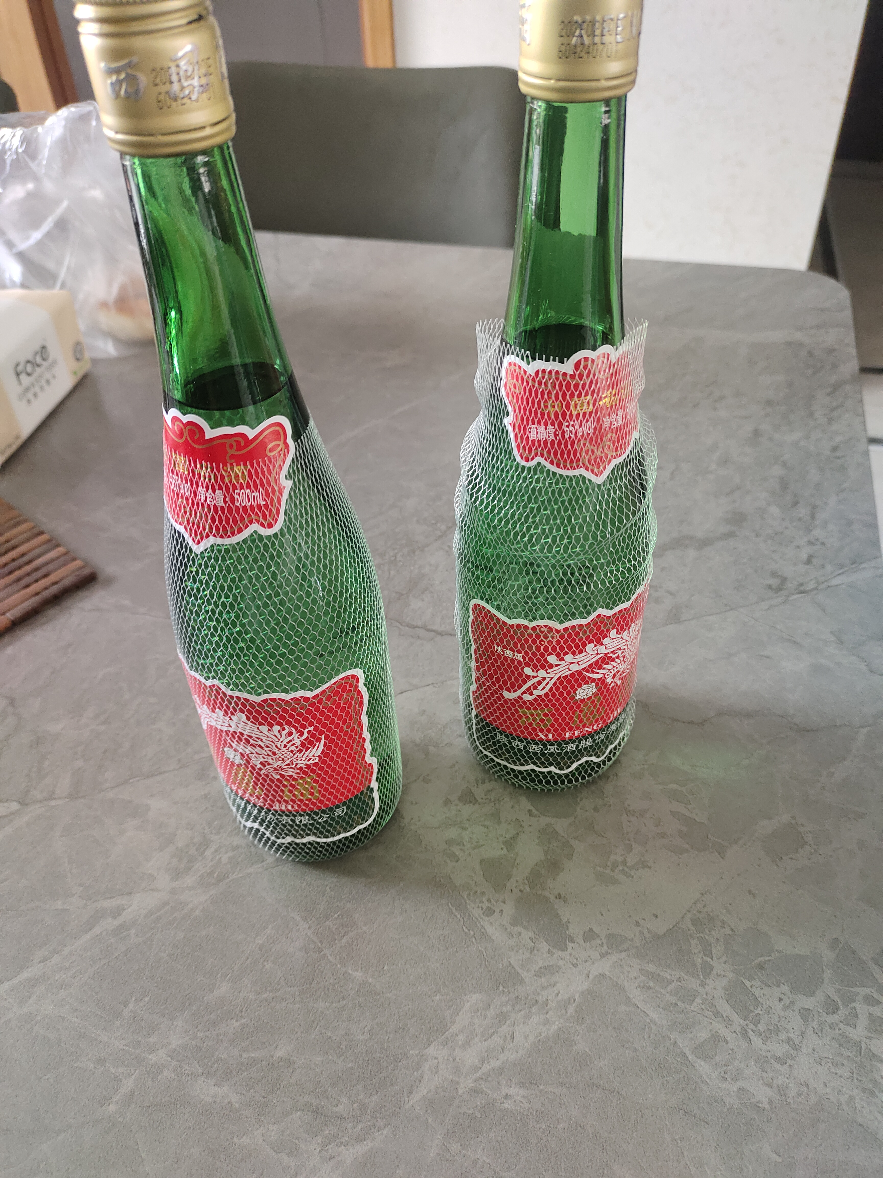 西凤酒 绿瓶裸瓶陕西版 凤香型白酒 55度 500ml*6瓶（非原箱） 实拍图
