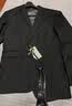 阿悠胖大码西服套装男商务结婚伴郎西装礼服 藏青西服西裤 8XL/215 实拍图
