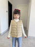 雅鹿新款儿童羽绒马甲男童女童宝宝羽绒背心小学生轻薄羽绒服内胆内穿 卡其色 120 实拍图