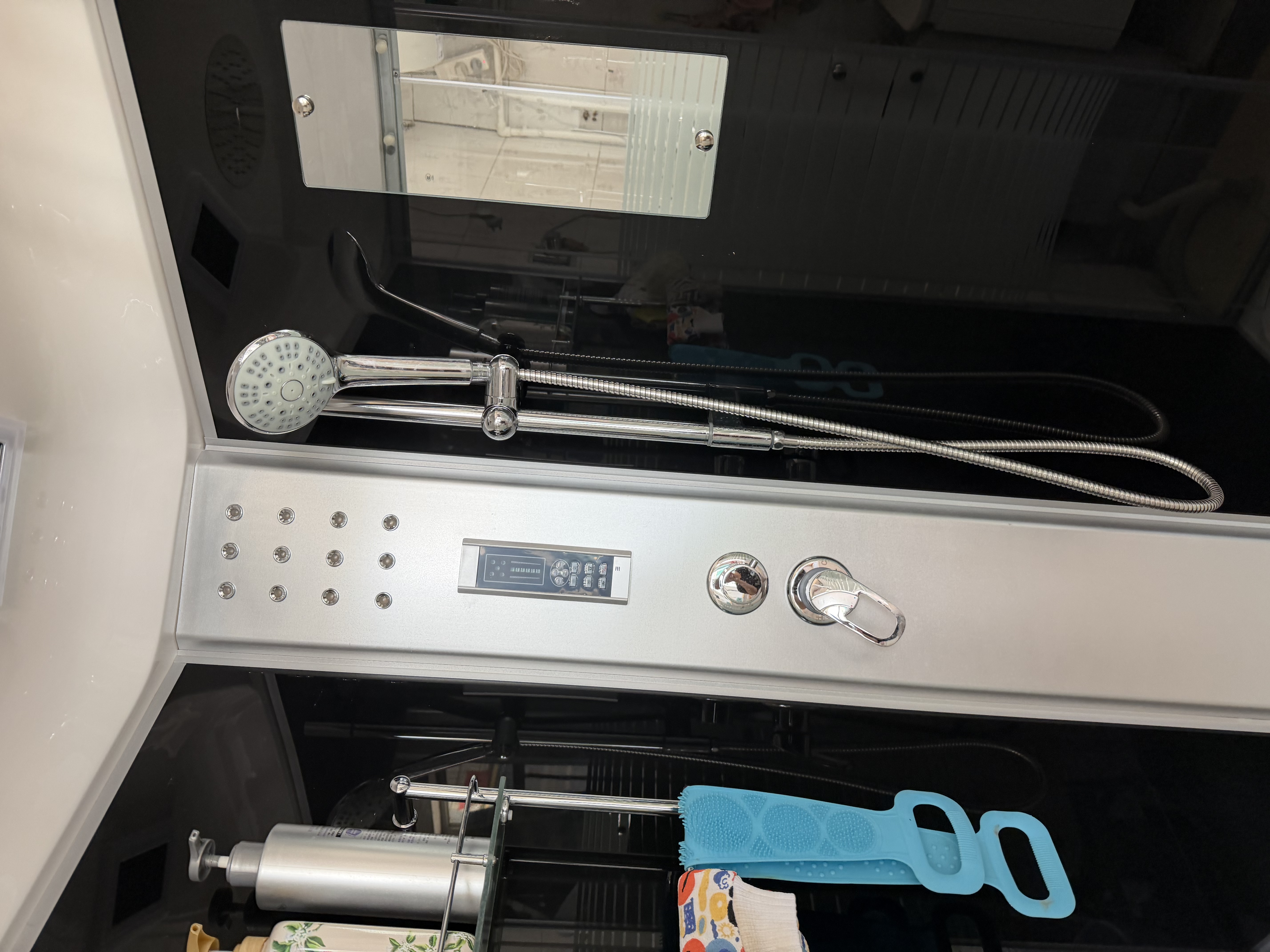澳瑞莎整体淋浴房家用一体式玻璃简易洗澡房隔断沐浴房卫生间冲凉浴室 高配款100x100带小电器 实拍图