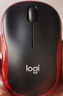 罗技（Logitech）M185鼠标 无线鼠标 办公鼠标 对称鼠标 黑色红边 带无线2.4G接收器 实拍图