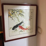 迅典九鱼图客厅装饰画餐厅酒店国画风水画挂画书房字画沙发背景墙壁画 连年有余【C款】 实木带框63*123厘米 实拍图