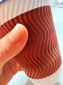 特美居（temeiju）一次性咖啡杯纸杯加厚防烫杯子食品级水杯瓦楞商务茶杯30套带盖 实拍图